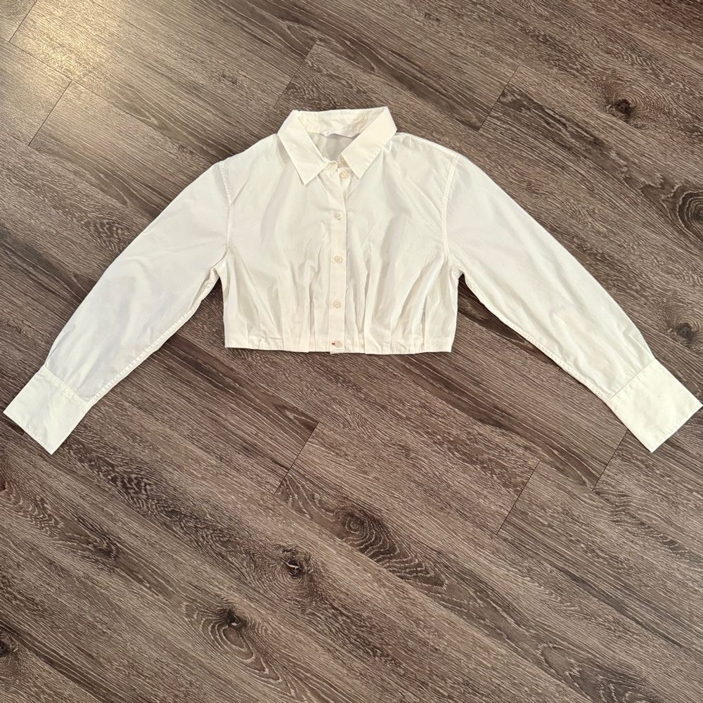 Gap Studio Poplin Cropped Shirt